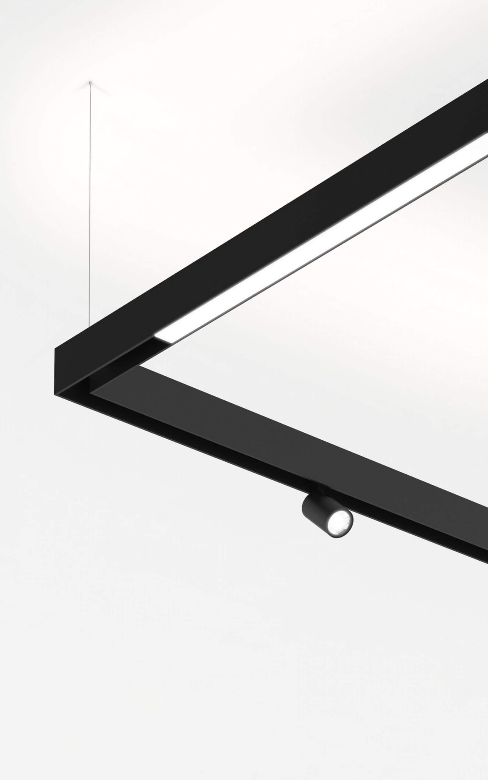 Align suspended linear luminaire product render