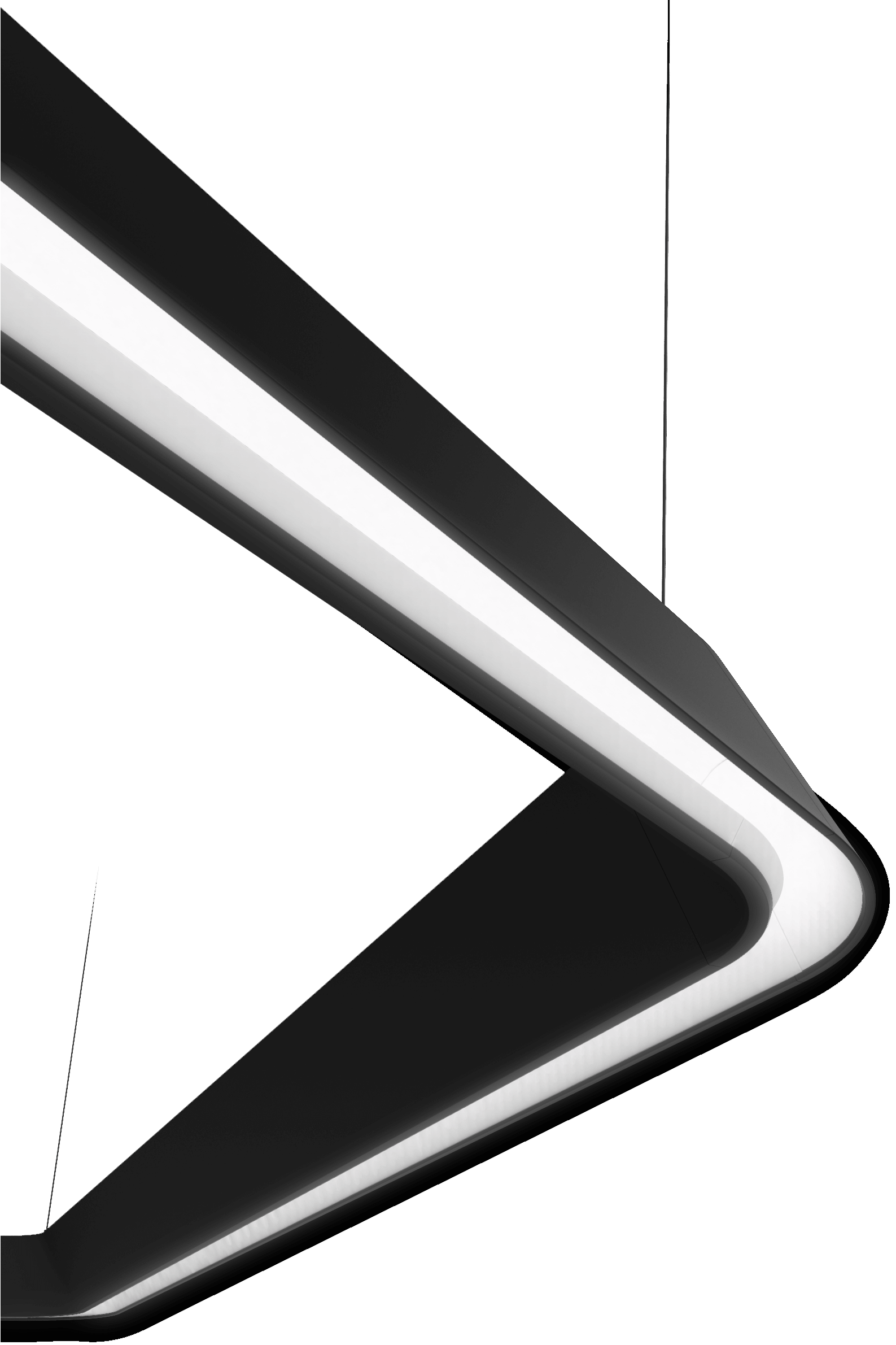 Relay luminaire delivering direct downlight